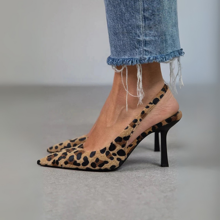 Dáša | Boty na podpatku s leopardím vzorem