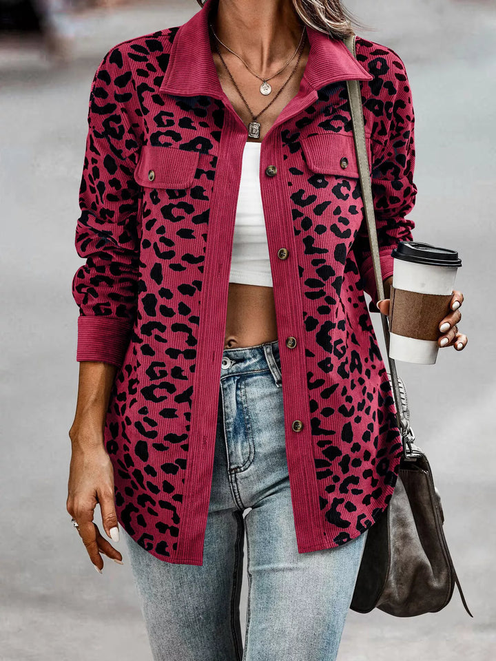 Tamara | Bunda s leopardím vzorem a knoflíky
