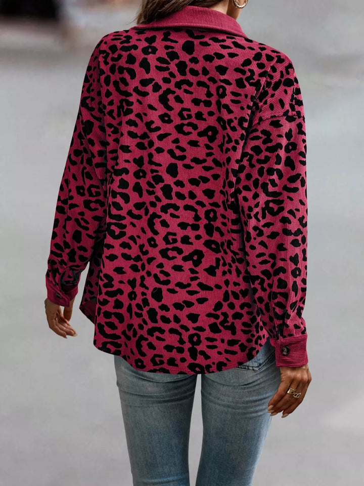 Tamara | Bunda s leopardím vzorem a knoflíky