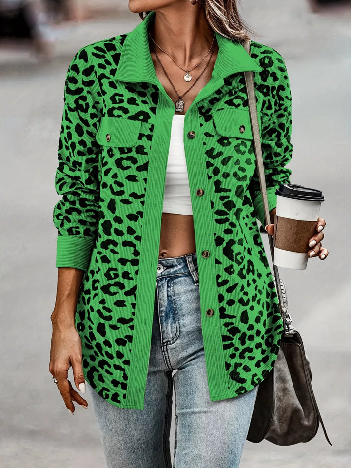 Tamara | Bunda s leopardím vzorem a knoflíky