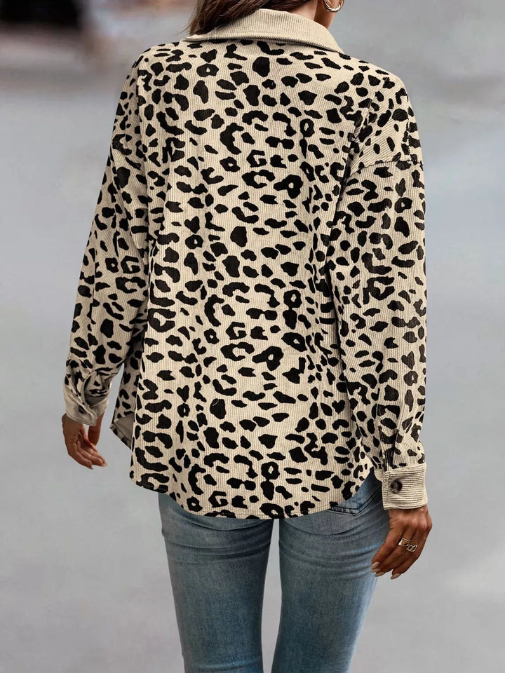 Tamara | Bunda s leopardím vzorem a knoflíky