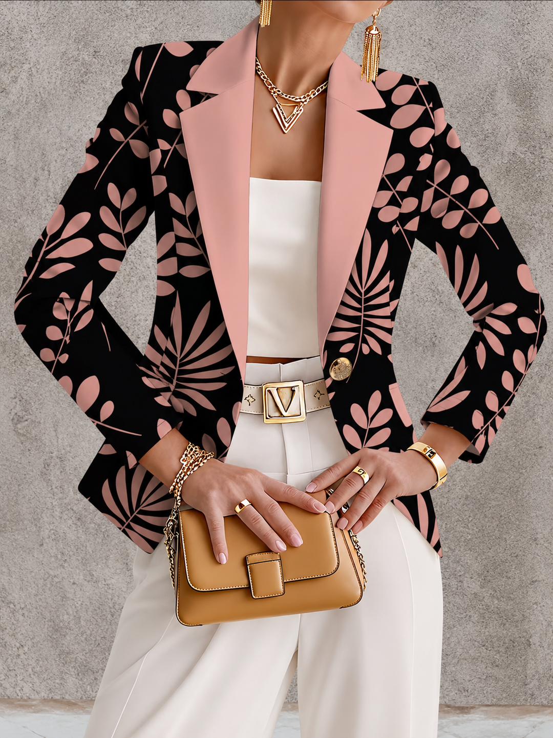 Kunhuta | Sako s růžovými listy
