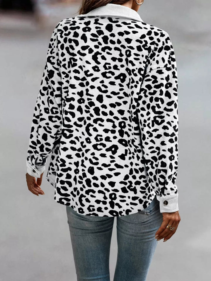 Tamara | Bunda s leopardím vzorem a knoflíky