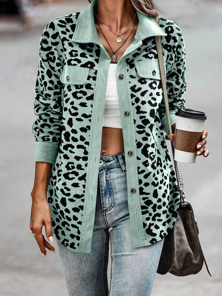 Tamara | Bunda s leopardím vzorem a knoflíky