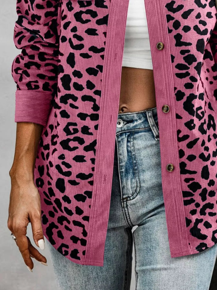 Tamara | Bunda s leopardím vzorem a knoflíky