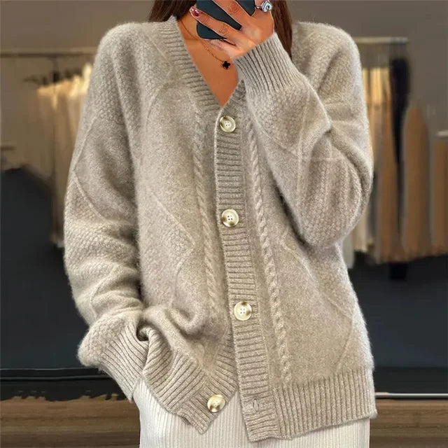 Jenny | Kardigan na knoflíky s dlouhými rukávy