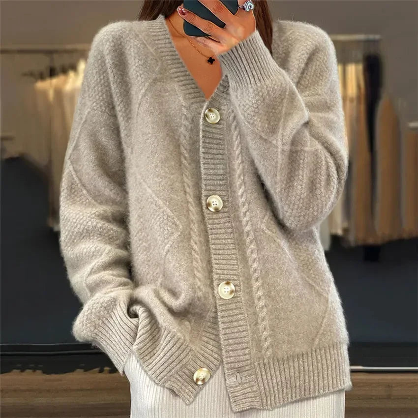 Jenny | Kardigan na knoflíky s dlouhými rukávy