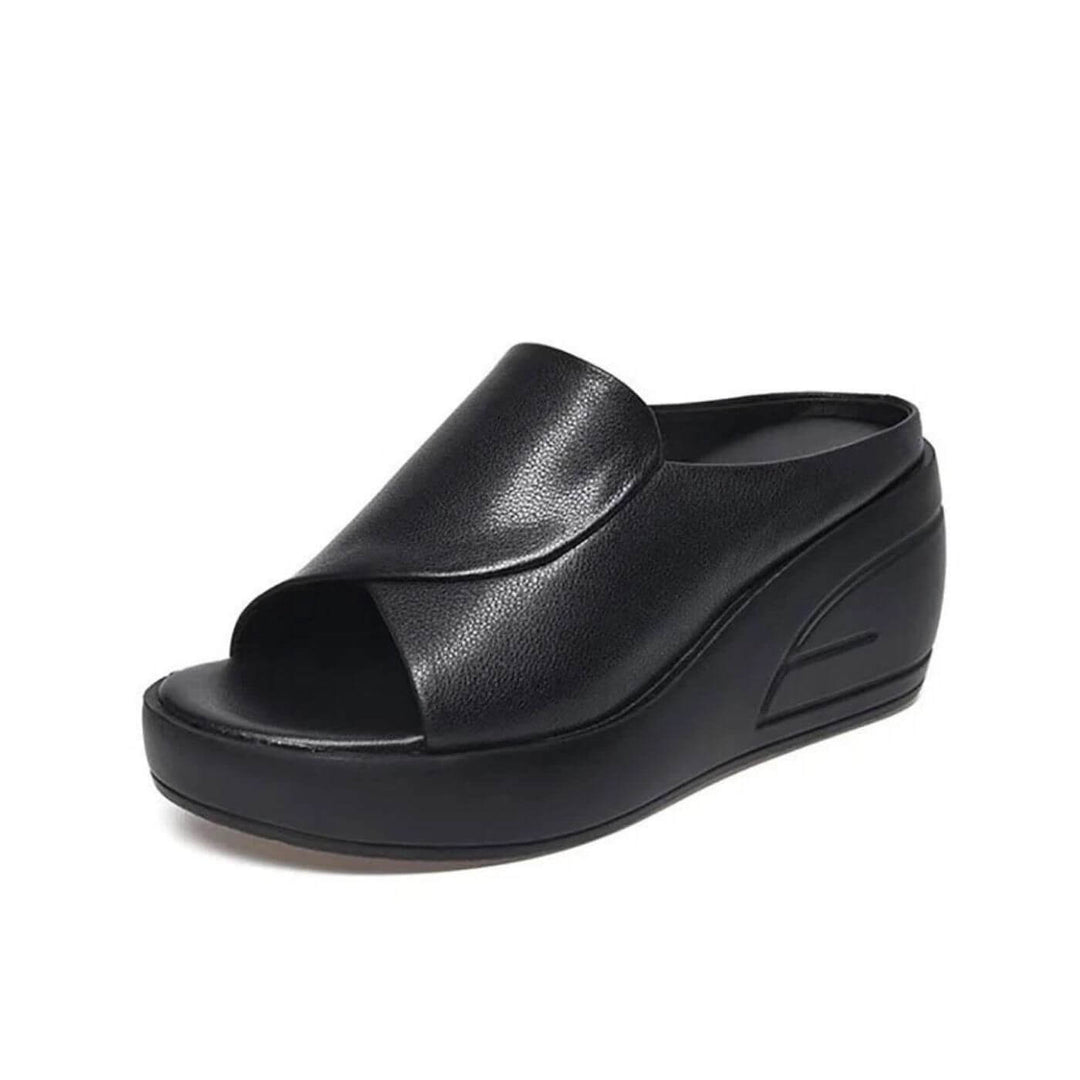 Karla | Ortopedické sandály na klínovém podpatku slip-on