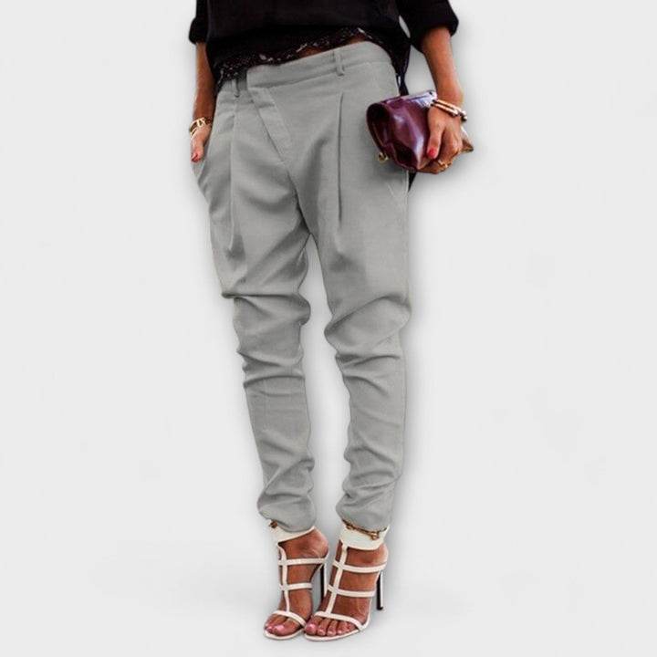 Klementina | Kalhoty s vysokým pasem a puky