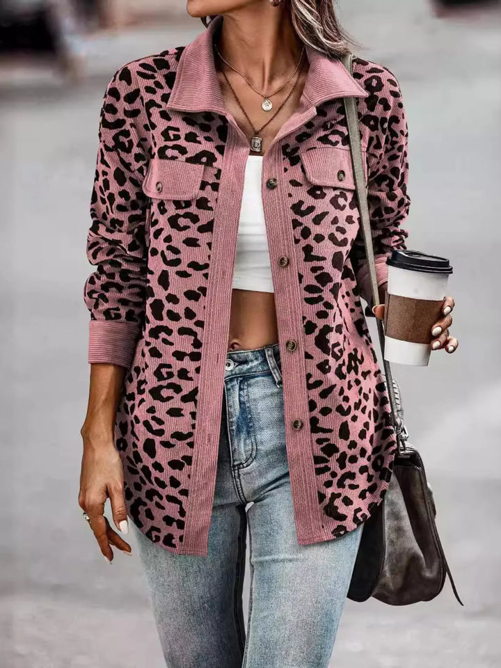 Tamara | Bunda s leopardím vzorem a knoflíky