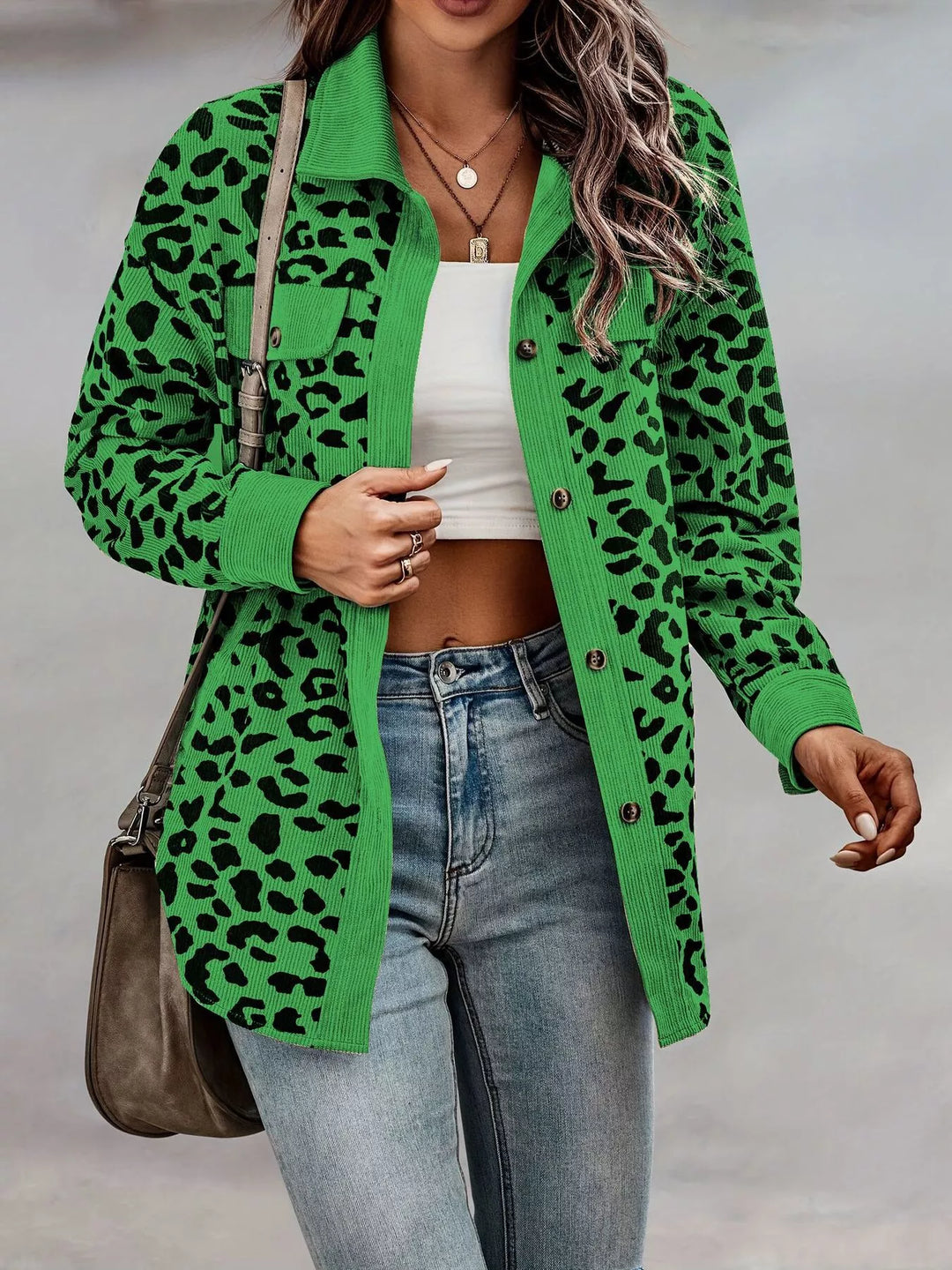 Tamara | Bunda s leopardím vzorem a knoflíky