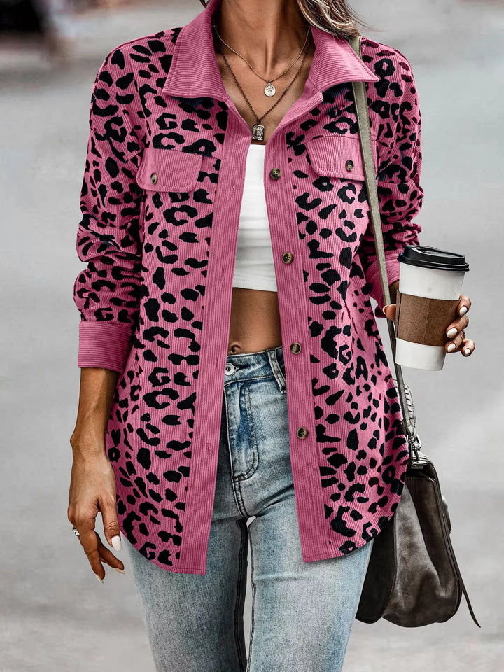 Tamara | Bunda s leopardím vzorem a knoflíky