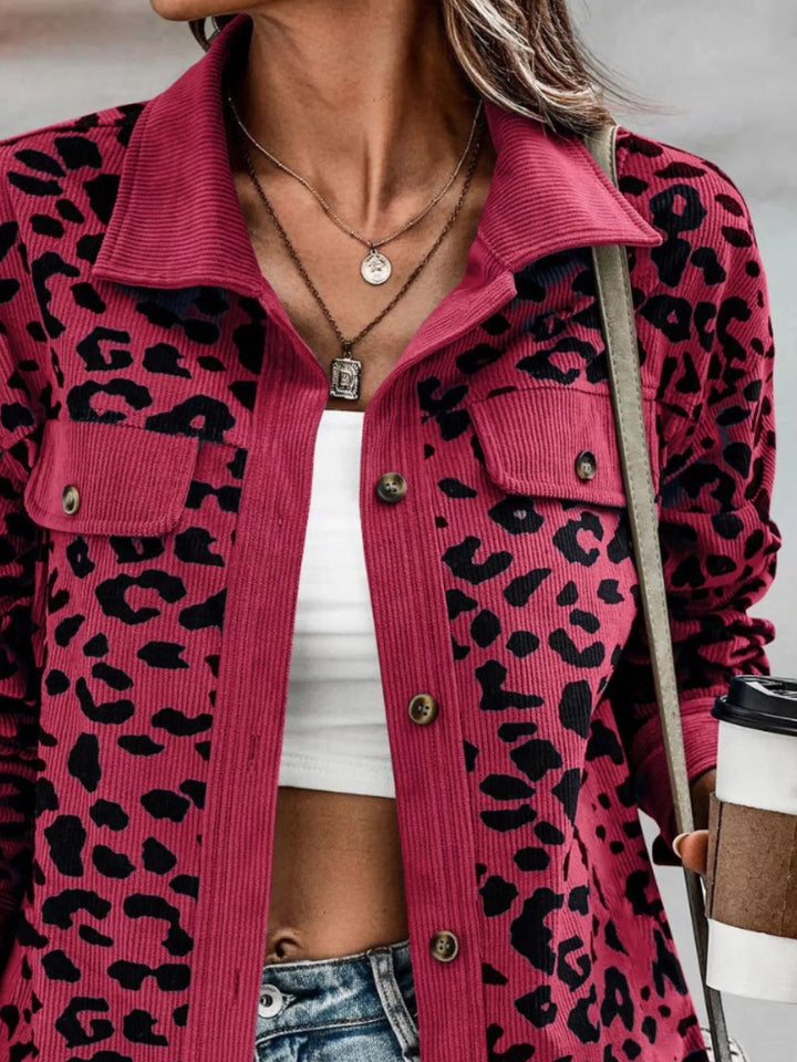 Tamara | Bunda s leopardím vzorem a knoflíky