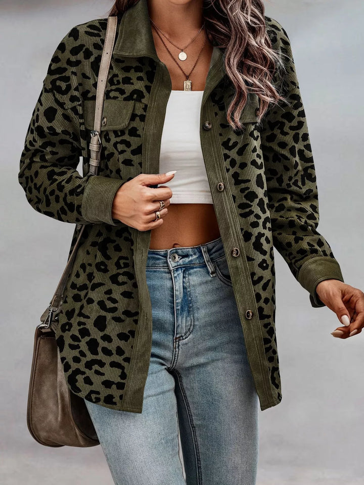Tamara | Bunda s leopardím vzorem a knoflíky