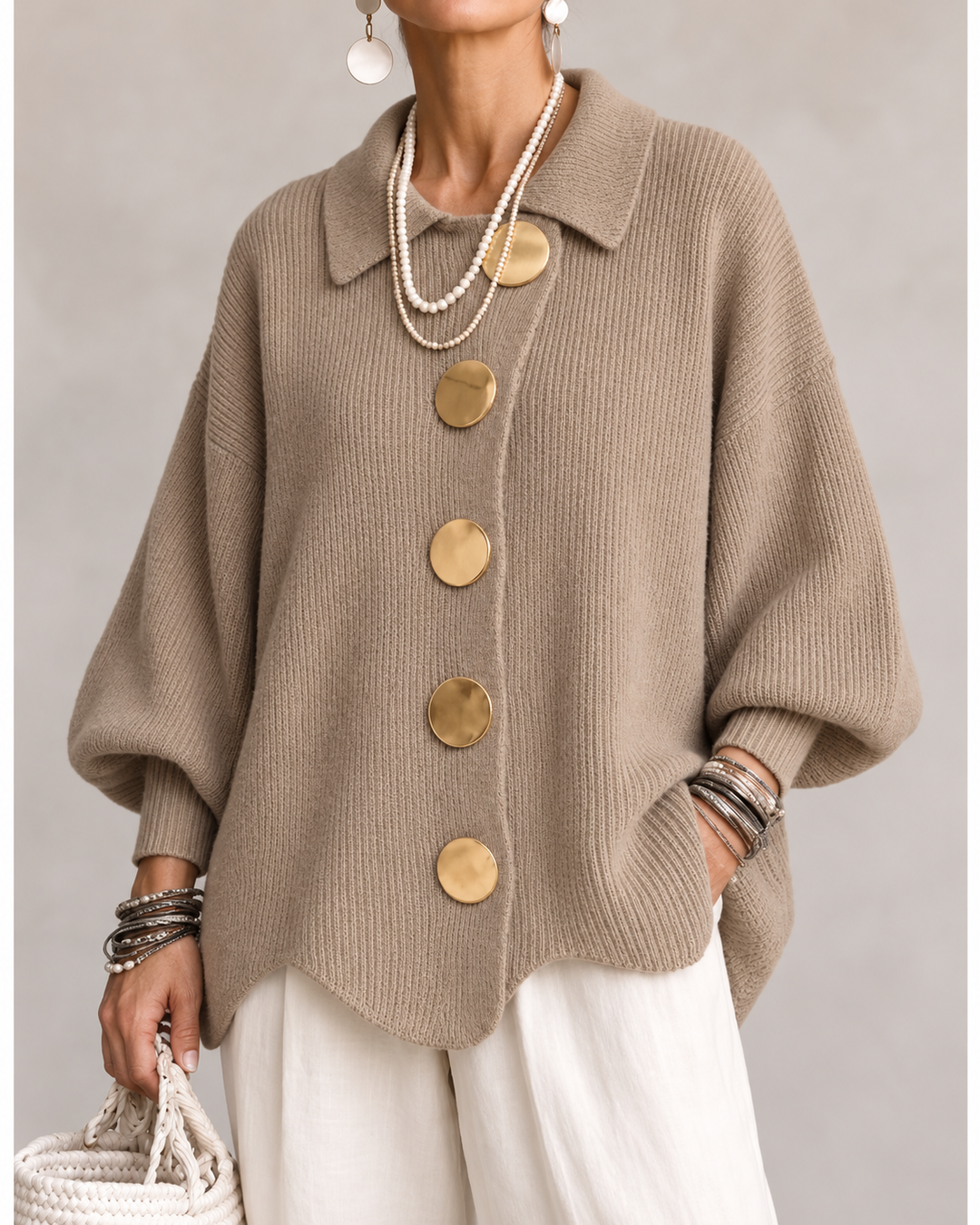 Jasna | Oversize kardigan s límcem