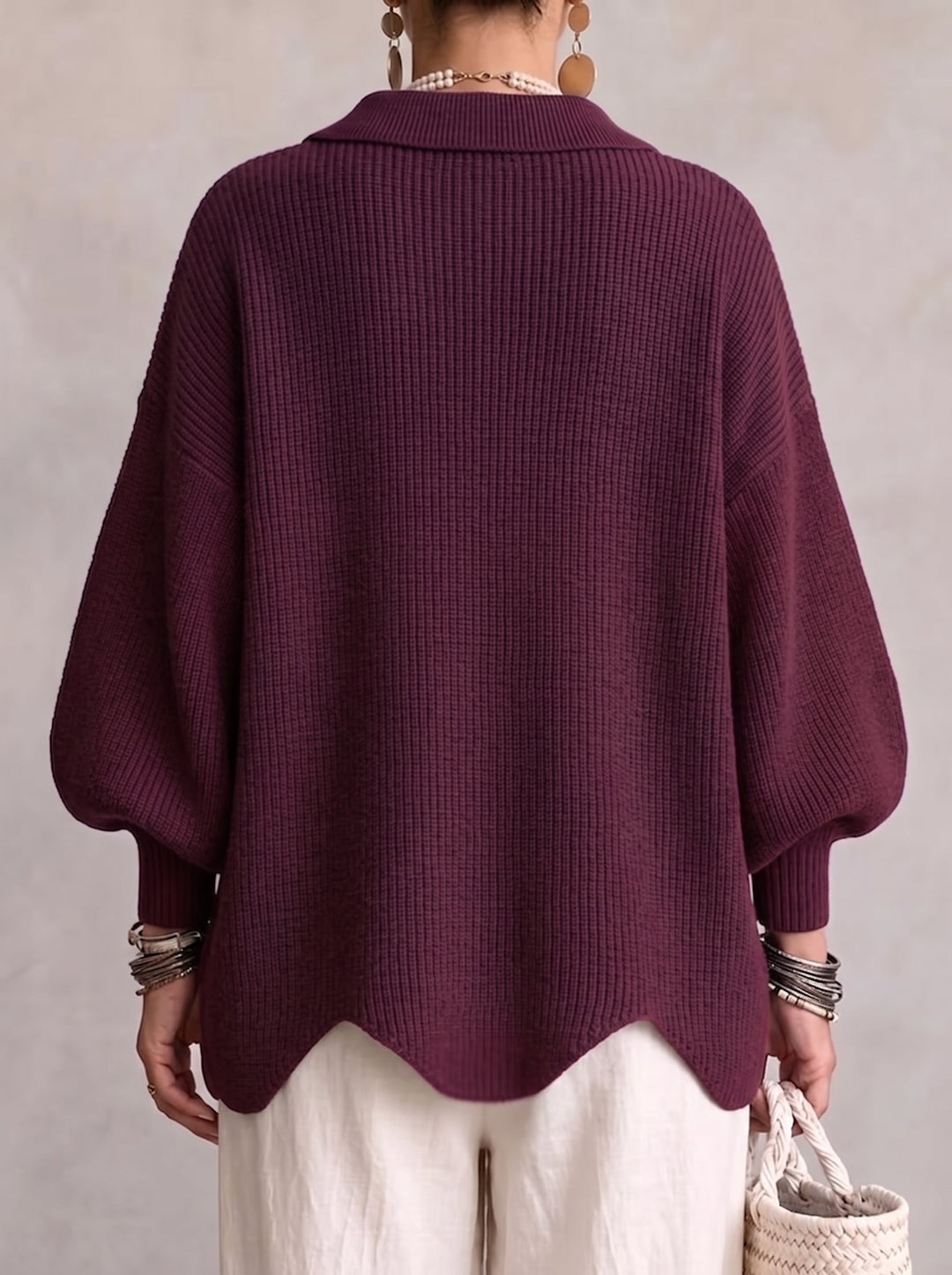 Perla | Oversize kardigan se zlatými knoflíky