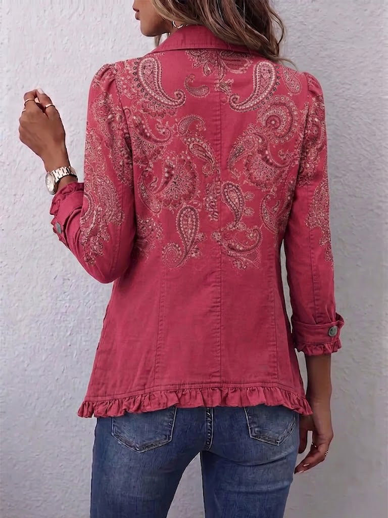 Theodora | Vintage bunda s paisley vzorem a volány